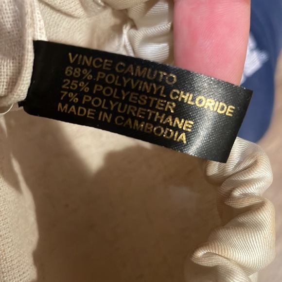 SALE ** Vince Camuto Kenni Buttermilk Leather Snakeskin Satchel - Picture 11 of 13